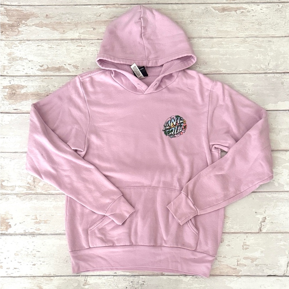 Santa Cruz Skateboards S/M Womens Lavender Purple Hoodie Sweatshirt Size Small